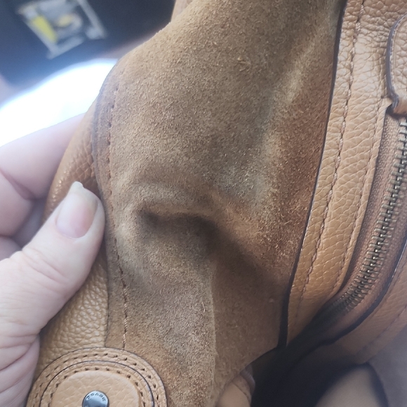 Coach Leather Shoulder Bag in Tan - Picture 7 of 13